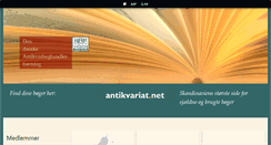 Desktop Screenshot of antikvar.dk